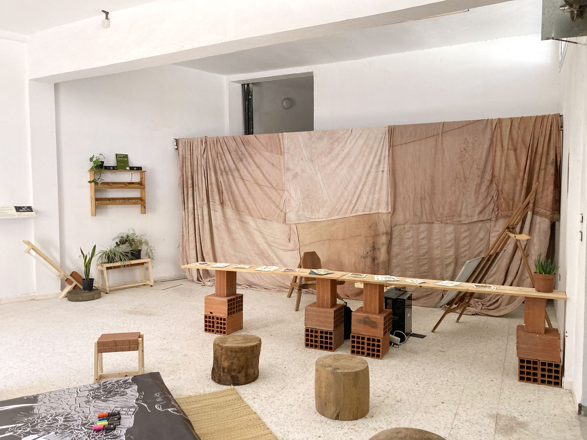 June 2026 Open Studio set up designed by Sara Bouzgarrou.